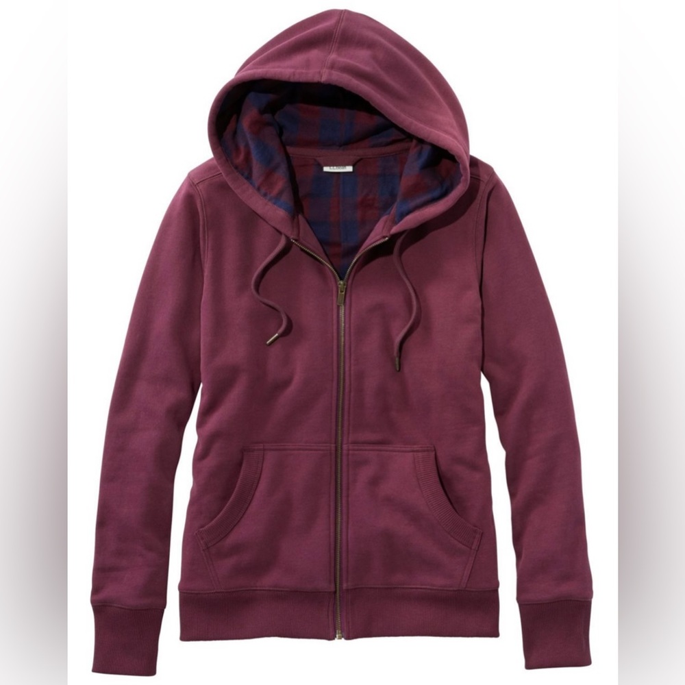 LL Bean Flannel Lined Hoodie